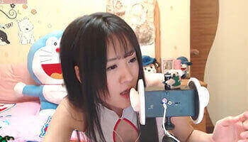 国语哄睡直播ASMR郑美思EarEating&Kissing&MouthSounds&EarMassage舔耳